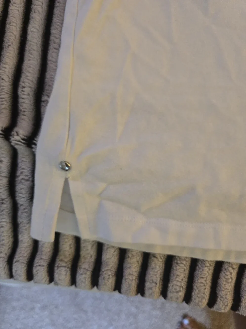 White Drawstring Casual Skort With Pockets